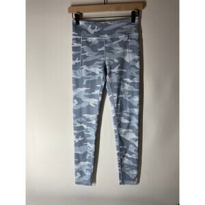 Athleta Girl High Rise Stash Your Treasures Tight Legging Blue Camo Size XL 14